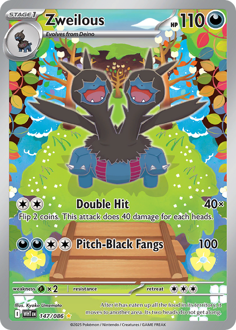 Zweilous 147 White Flare Pokémon card