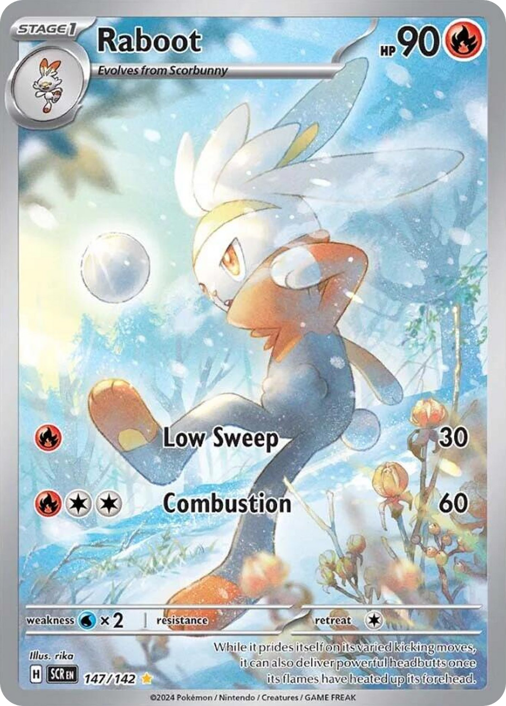 Raboot 147 Stellar Crown Pokémon card