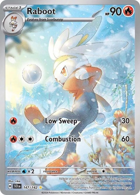 Raboot 147 Stellar Crown Pokémon card