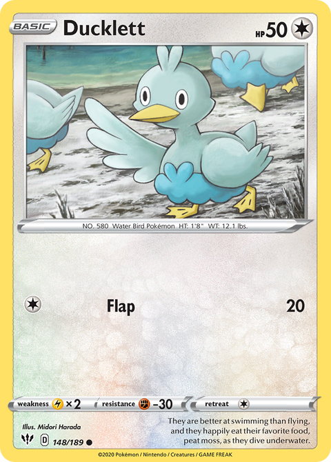 Ducklett 148 Darkness Ablaze Pokémon card