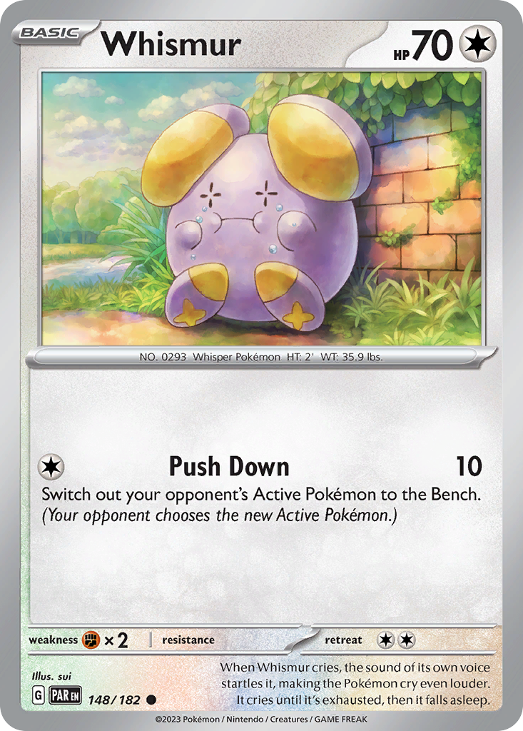 Whismur 148 Paradox Rift Pokémon card