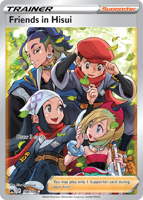 Friends in Hisui 148 Crown Zenith Pokémon card