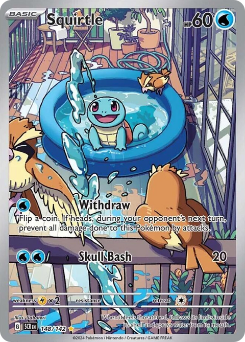 Squirtle 148 Stellar Crown Pokémon card
