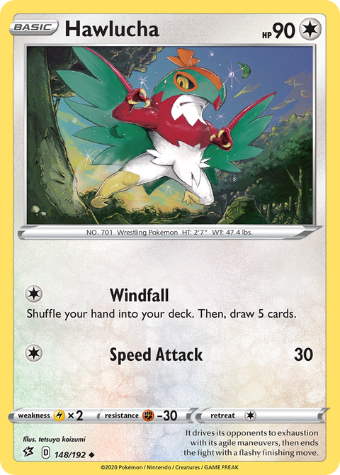 Hawlucha 148 Rebel Clash Pokémon card