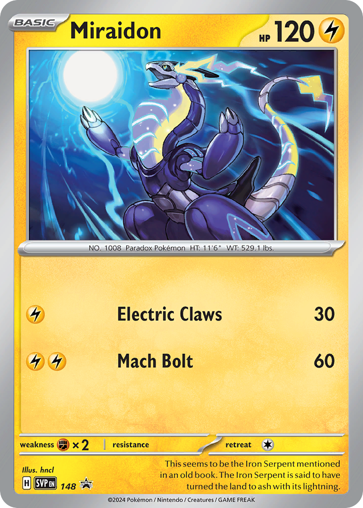Miraidon 148 Scarlet & Violet Black Star Promos Pokémon card