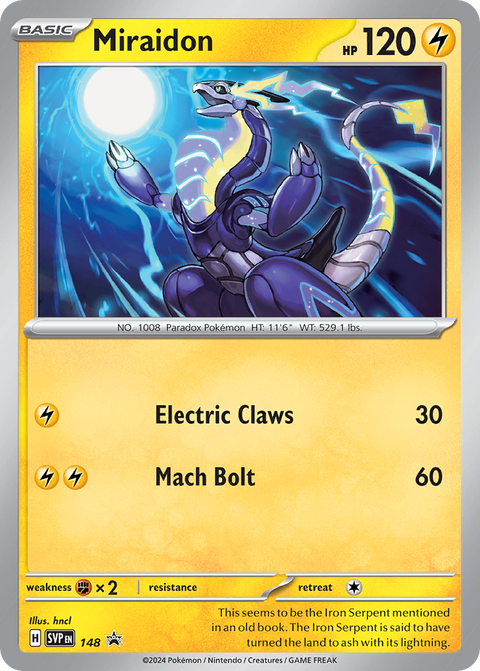 Miraidon 148 Scarlet & Violet Black Star Promos Pokémon card