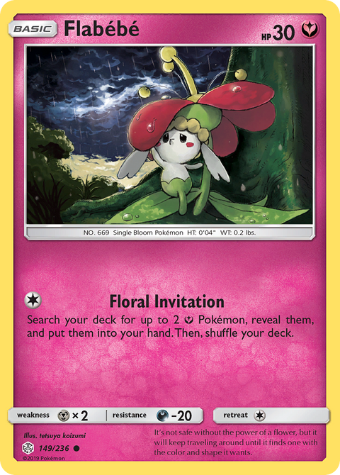 Flabébé 149 Cosmic Eclipse Pokémon card