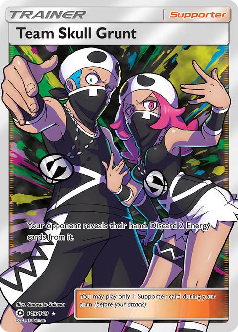 Team Skull Grunt 149 Sun & Moon Pokémon card