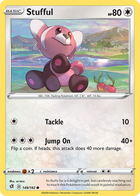 Stufful 149 Rebel Clash Pokémon card