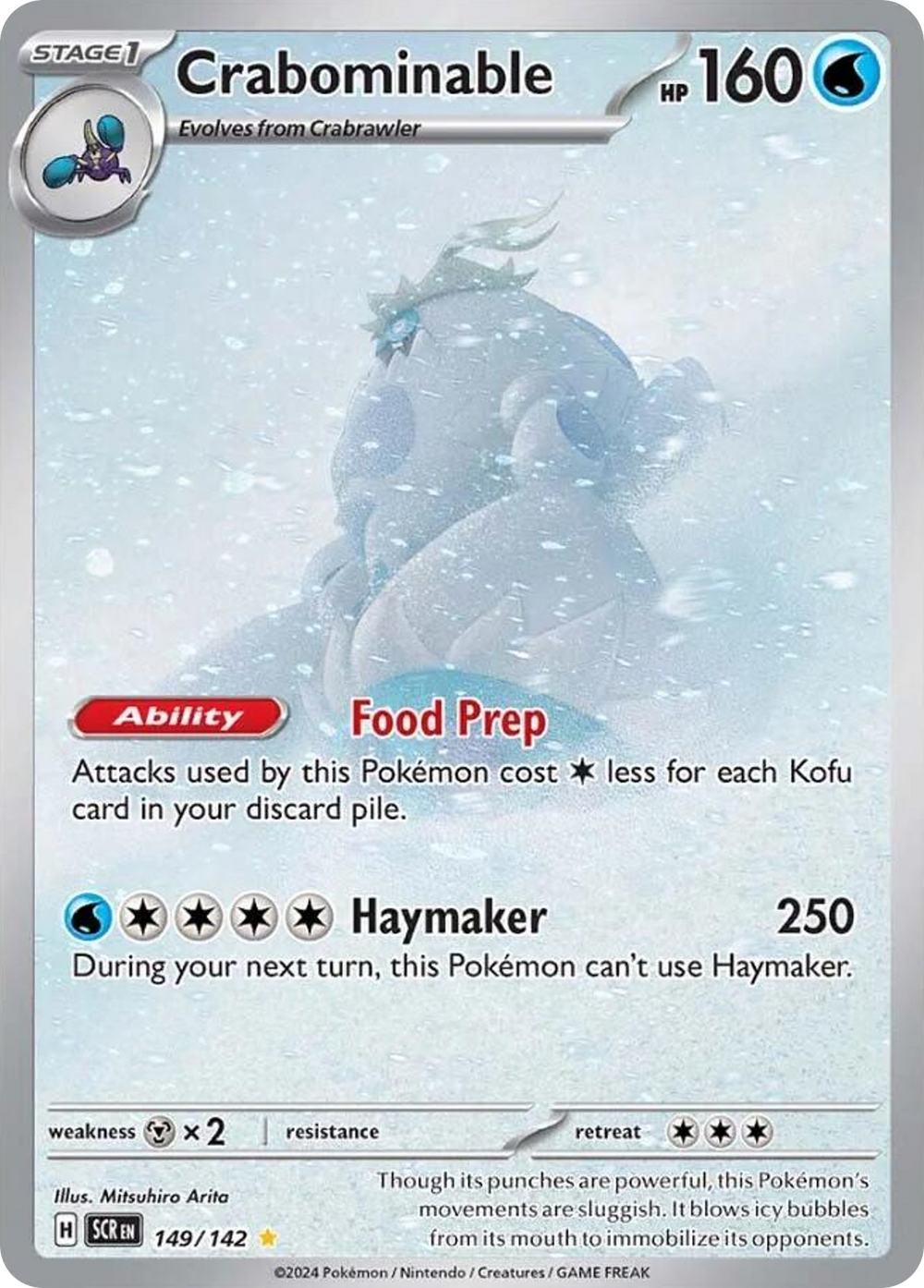 Crabominable 149 Stellar Crown Pokémon card