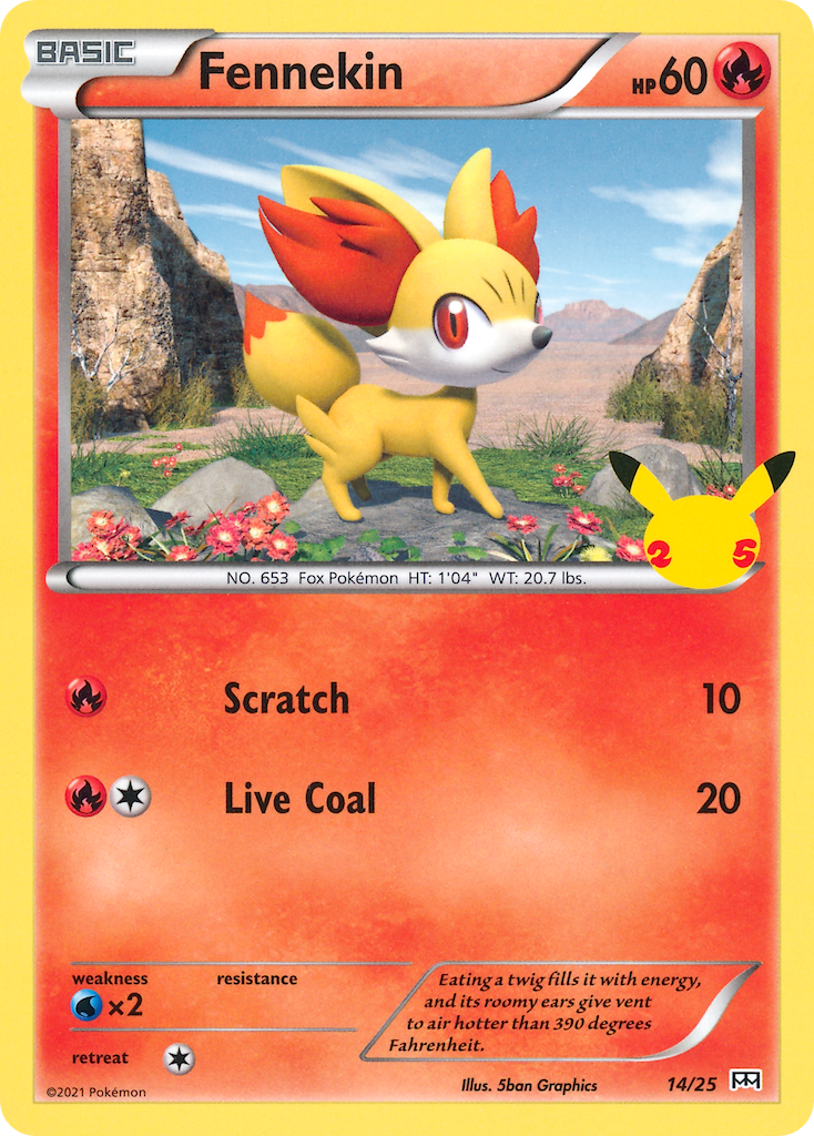 Fennekin 14 McDonald's Collection 2021 Pokémon card