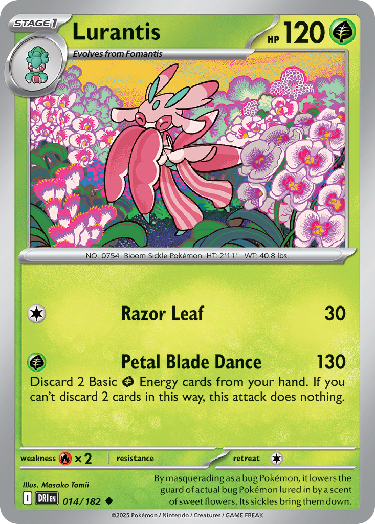 Lurantis 14 Destined Rivals Pokémon card