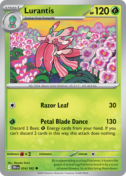 Lurantis 14 Destined Rivals Pokémon card
