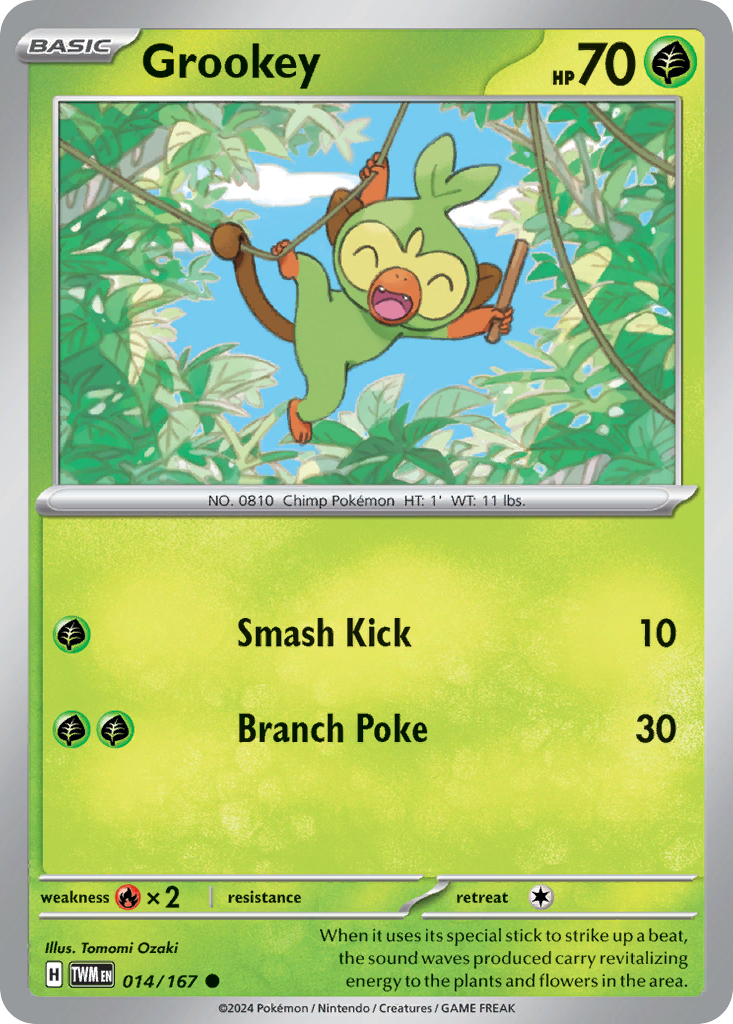 Grookey 14 Twilight Masquerade Pokémon card