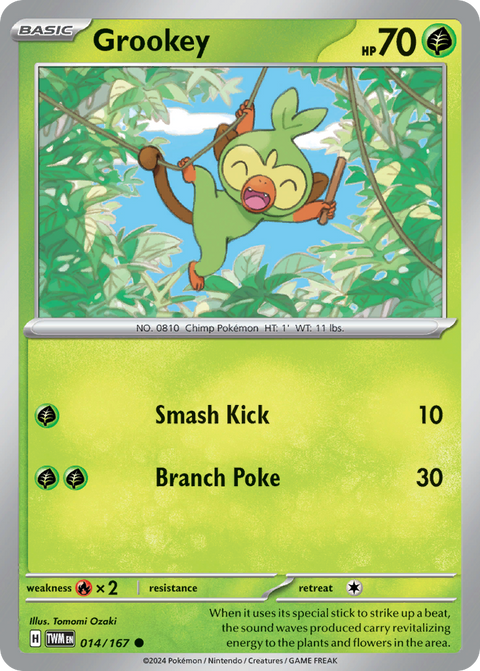 Grookey 14 Twilight Masquerade Pokémon card