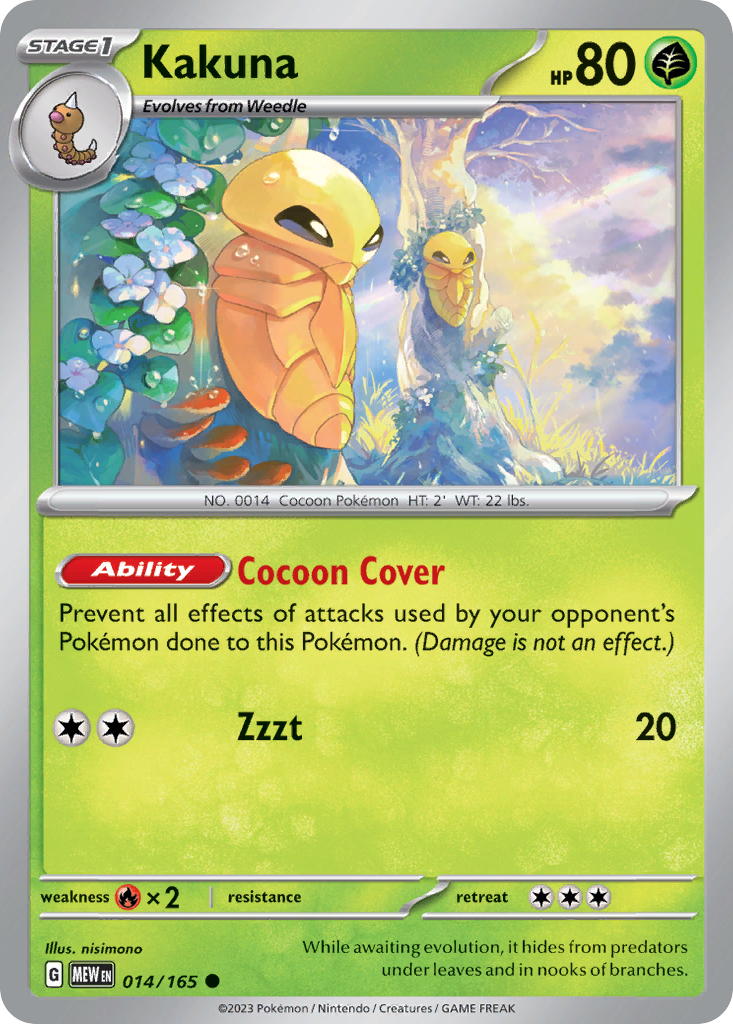 Kakuna 14 151 Pokémon card
