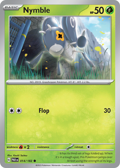 Nymble 14 Paradox Rift Pokémon card