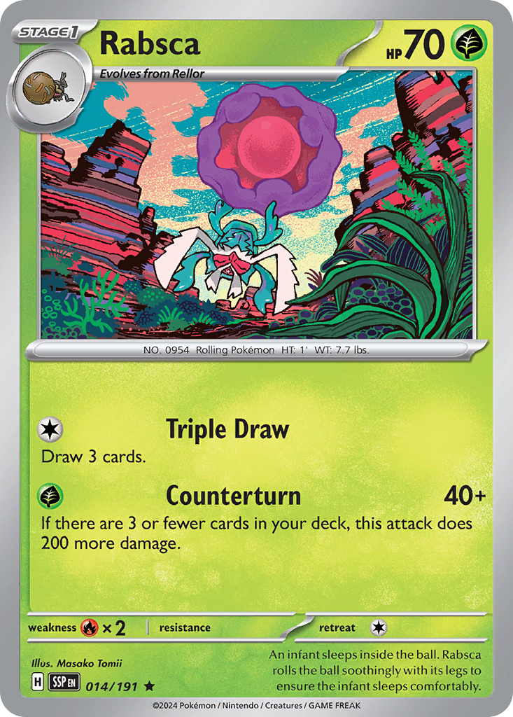 Rabsca 14 Surging Sparks Pokémon card