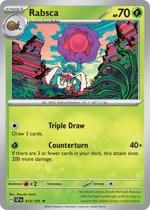 Rabsca 14 Surging Sparks Pokémon card