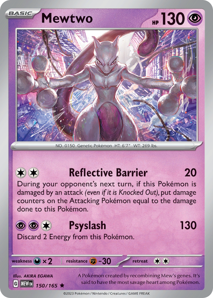 Mewtwo 150 151 Pokémon card