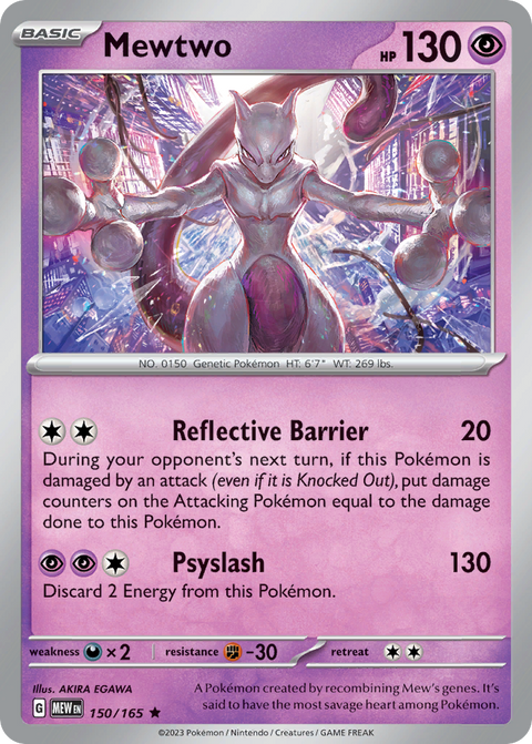 Mewtwo 150 151 Pokémon card