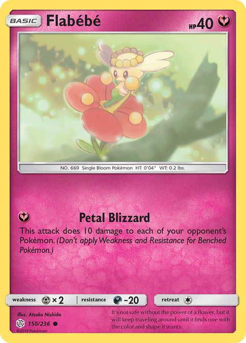 Flabébé 150 Cosmic Eclipse Pokémon card