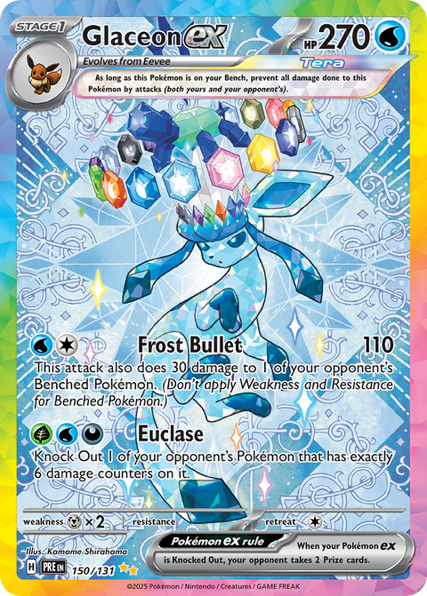 Glaceon ex 150 Prismatic Evolutions Pokémon card