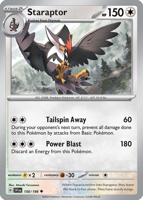 Staraptor 150 Scarlet & Violet Pokémon card