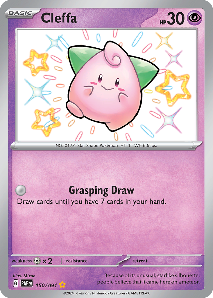 Cleffa 150 Paldean Fates Pokémon card