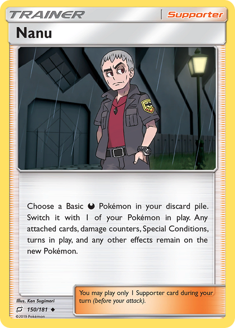 Nanu 150 Team Up Pokémon card