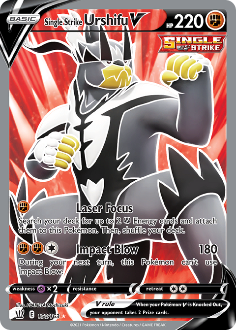 Single Strike Urshifu V 150 Battle Styles Pokémon card