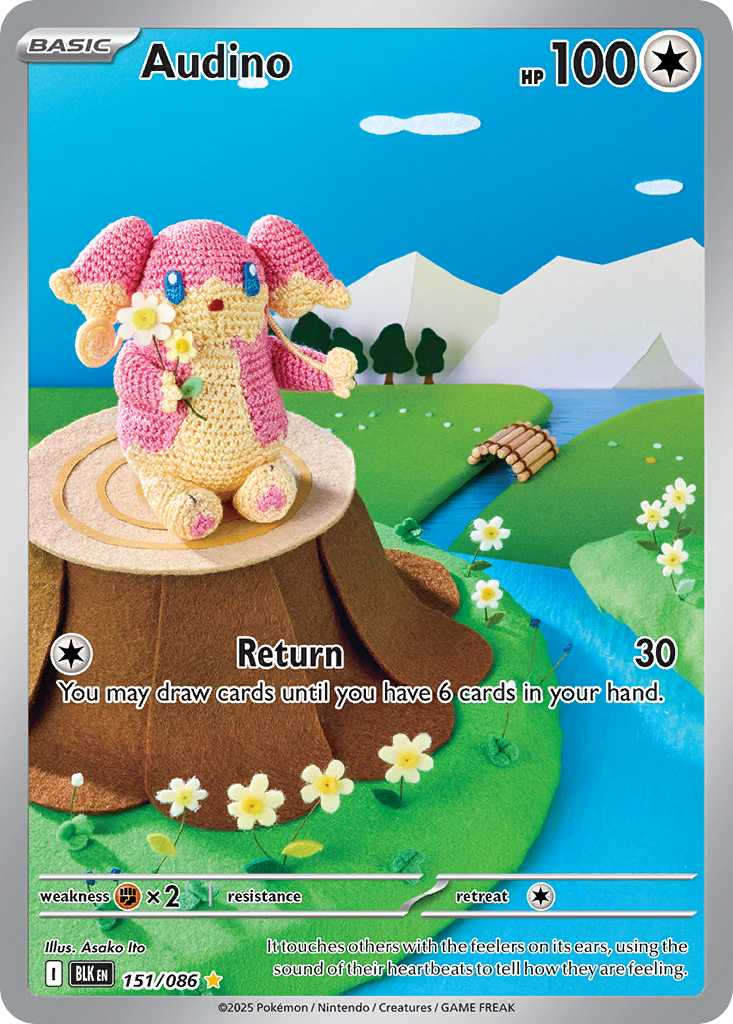 Audino 151 Black Bolt Pokémon card