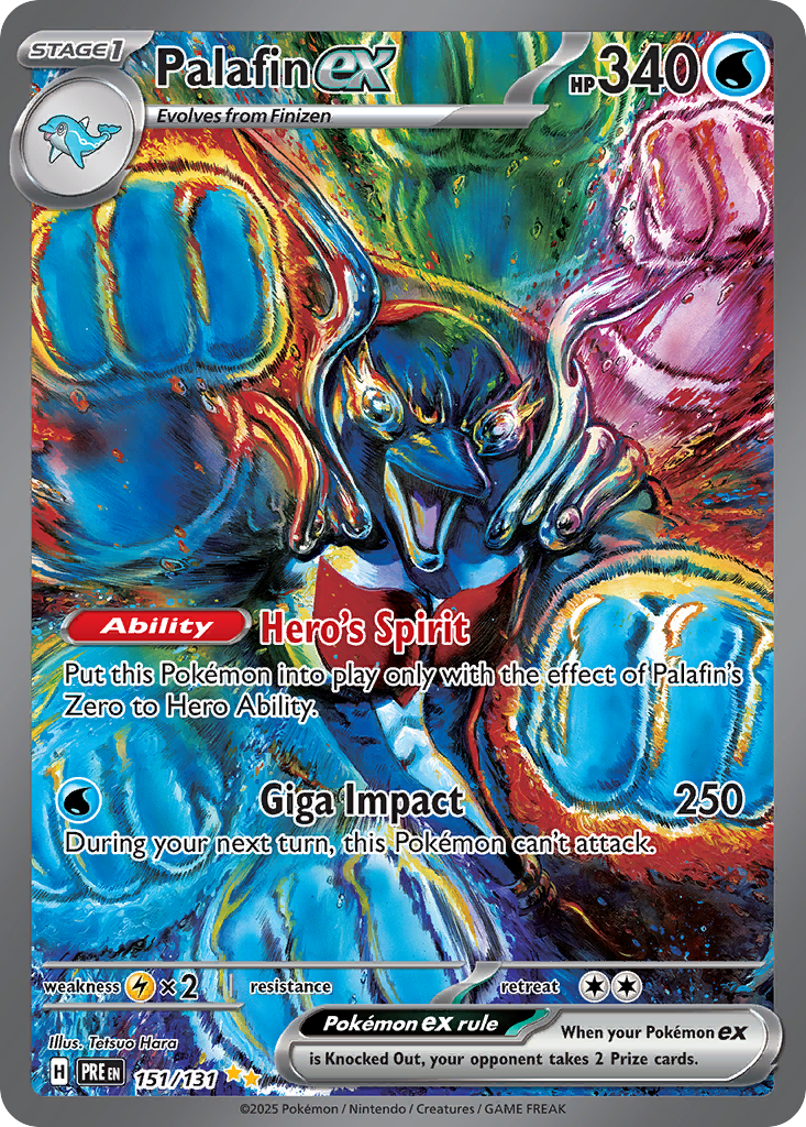 Palafin ex 151 Prismatic Evolutions Pokémon card