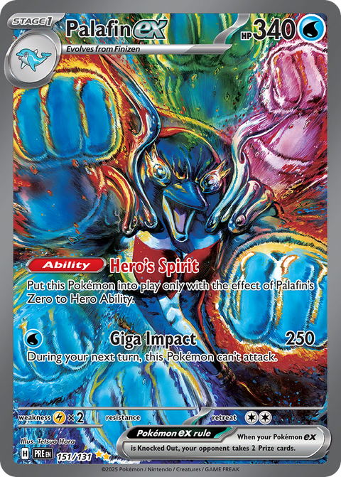 Palafin ex 151 Prismatic Evolutions Pokémon card