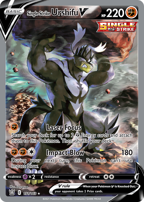 Single Strike Urshifu V 151 Battle Styles Pokémon card
