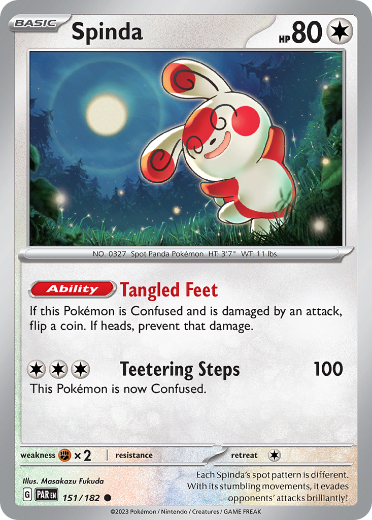 Spinda 151 Paradox Rift Pokémon card