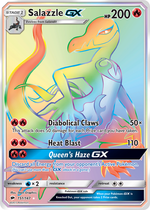 Salazzle-GX 151 Burning Shadows Pokémon card