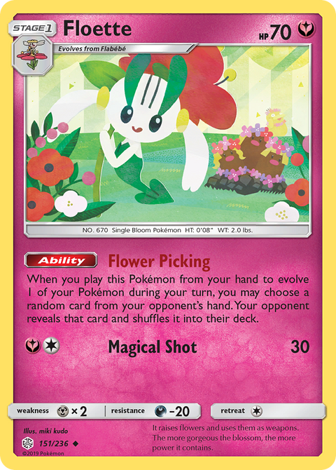 Floette 151 Cosmic Eclipse Pokémon card