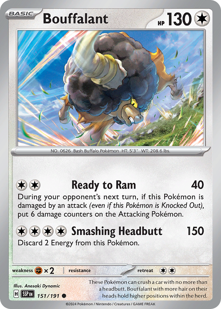 Bouffalant 151 Surging Sparks Pokémon card
