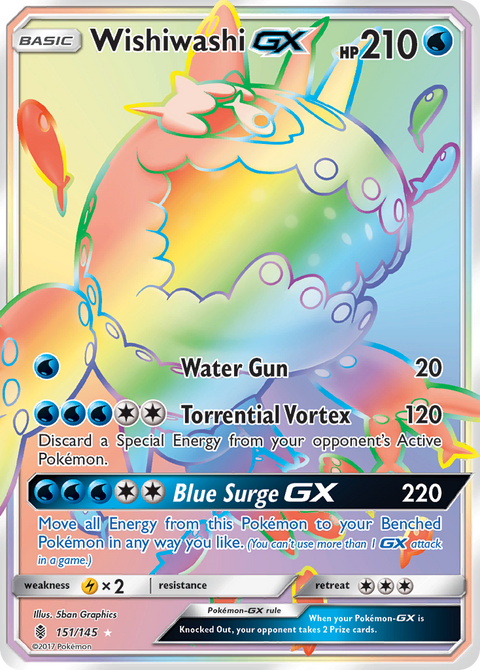 Wishiwashi-GX 151 Guardians Rising Pokémon card