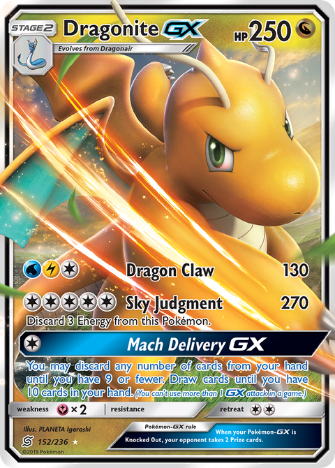 Dragonite-GX 152 Unified Minds Pokémon card