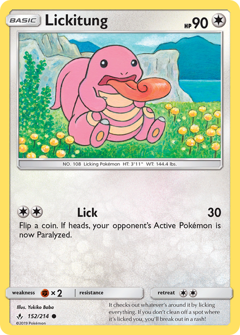 Lickitung 152 Unbroken Bonds Pokémon card