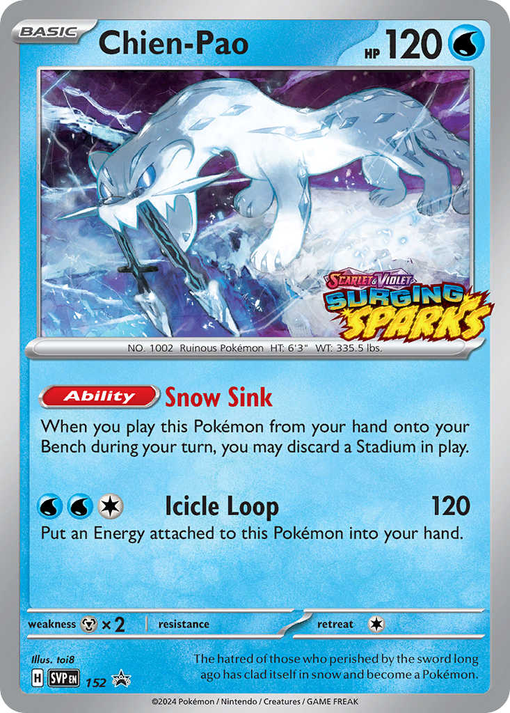 Chien-Pao 152 Scarlet & Violet Black Star Promos Pokémon card
