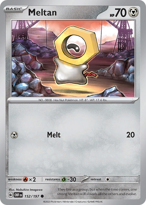 Meltan 152 Obsidian Flames Pokémon card
