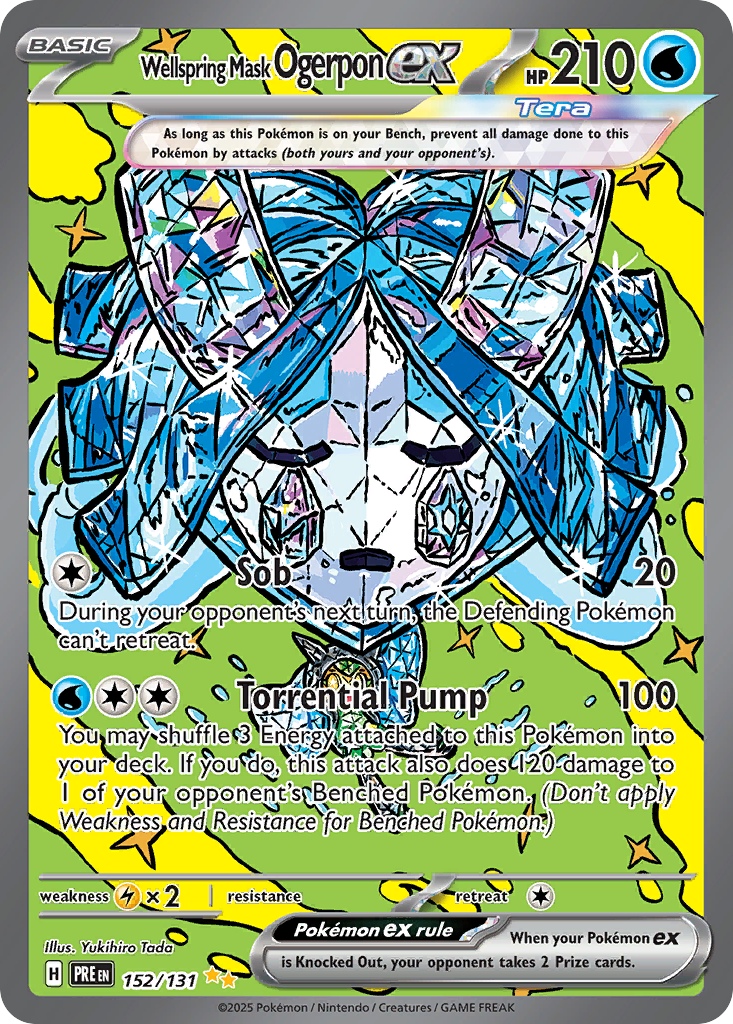 Wellspring Mask Ogerpon ex 152 Prismatic Evolutions Pokémon card