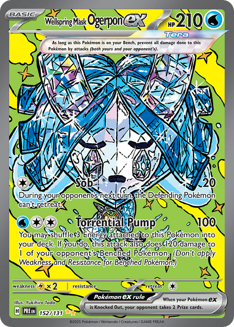 Wellspring Mask Ogerpon ex 152 Prismatic Evolutions Pokémon card