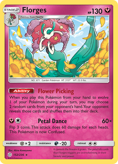 Florges 152 Cosmic Eclipse Pokémon card