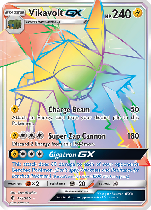Vikavolt-GX 152 Guardians Rising Pokémon card