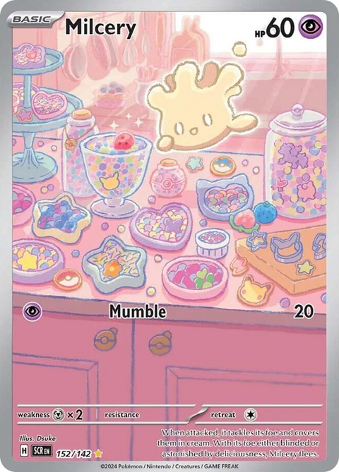 Milcery 152 Stellar Crown Pokémon card