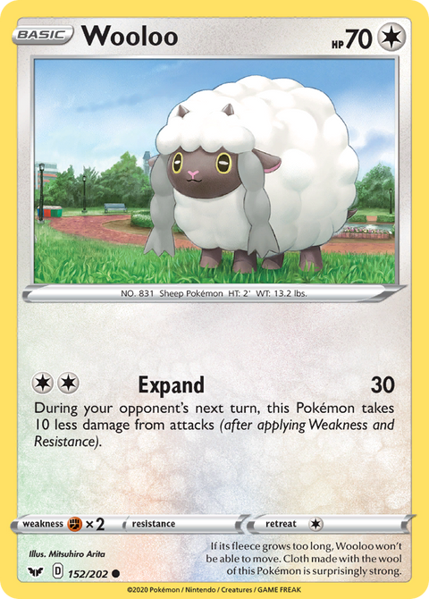 Wooloo 152 Sword & Shield Pokémon card